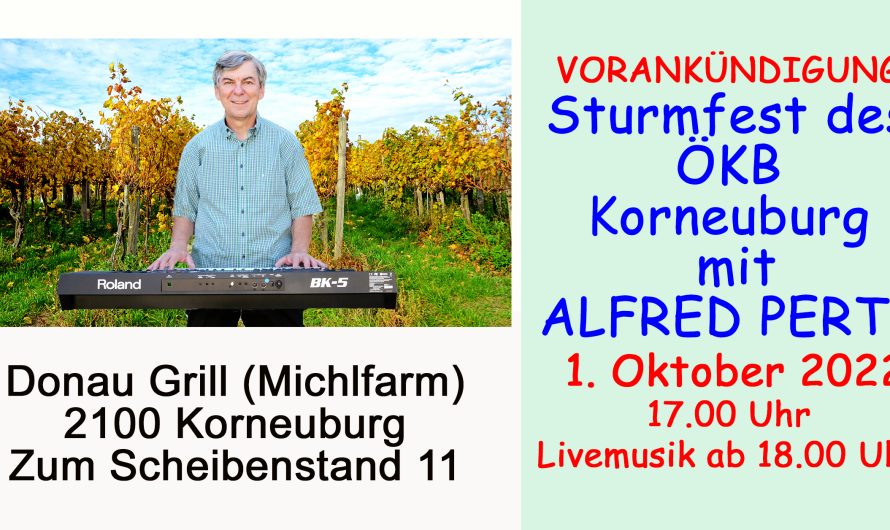 ÖKB-Sturmfest im Donau Grill am 1. Oktober 2022 mit Alfred PERTL