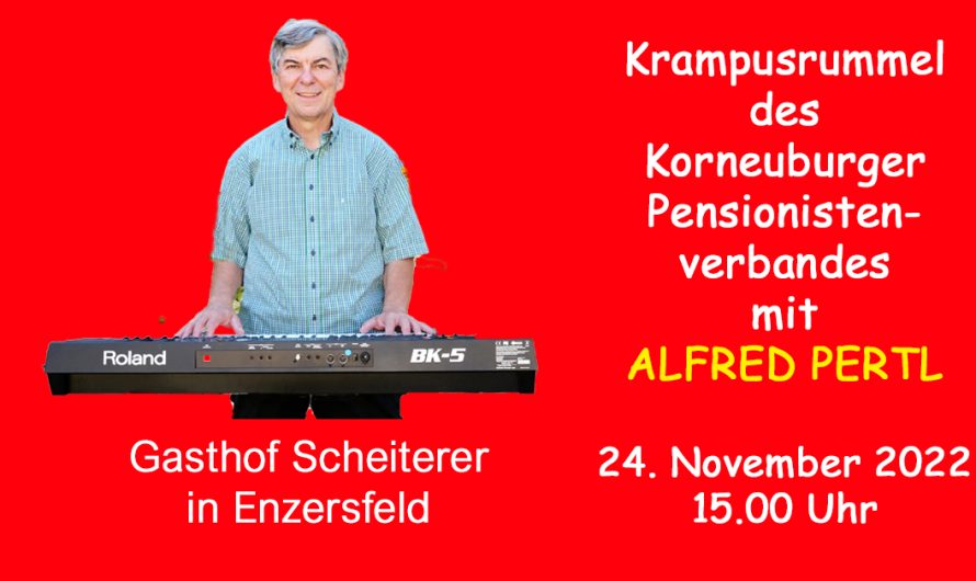 Krampusrummel des Korneuburger Pensionistenverbandes mit Alfred Pertl am 24. November 2022