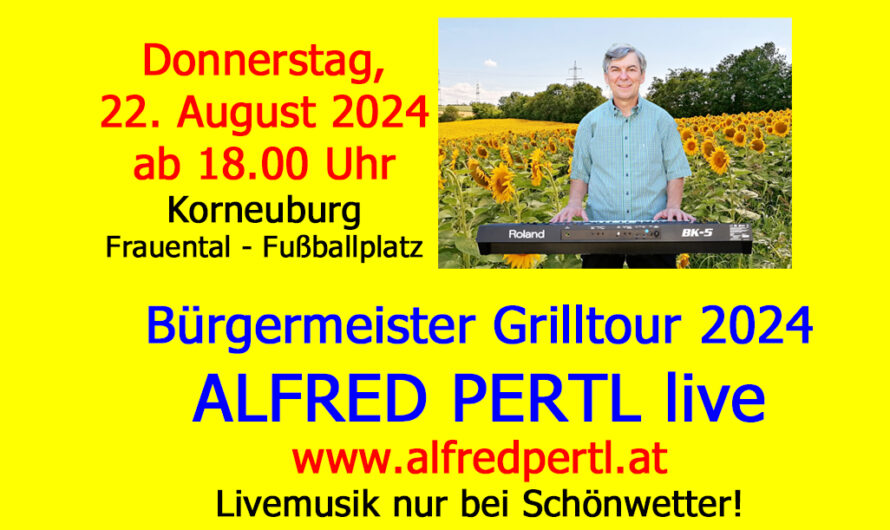 Ankündigung: Bürgermeister Grilltour in Korneuburg am 22. August 2024