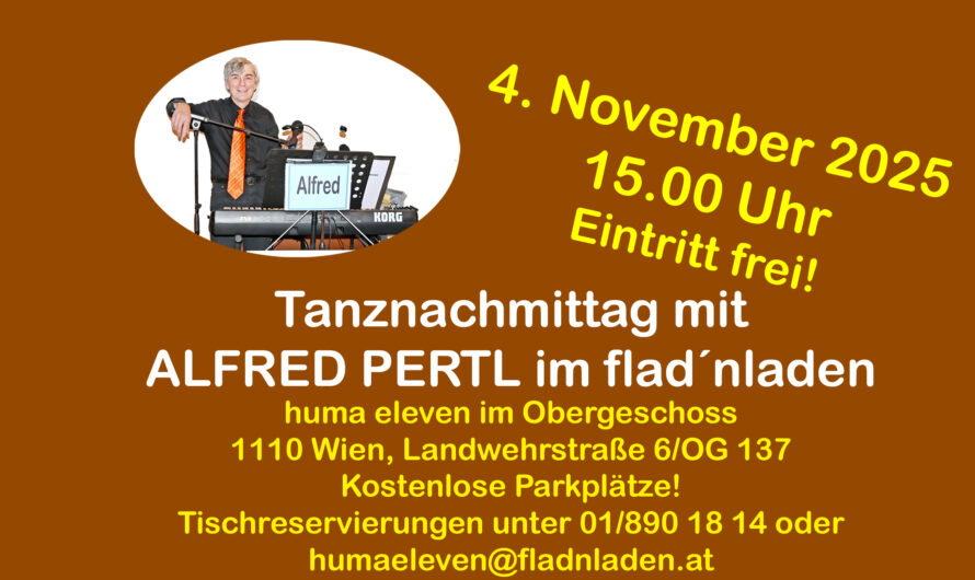 Ankündigung: Tanznachmittag im flad’nladen in Wien am 4. November 2025