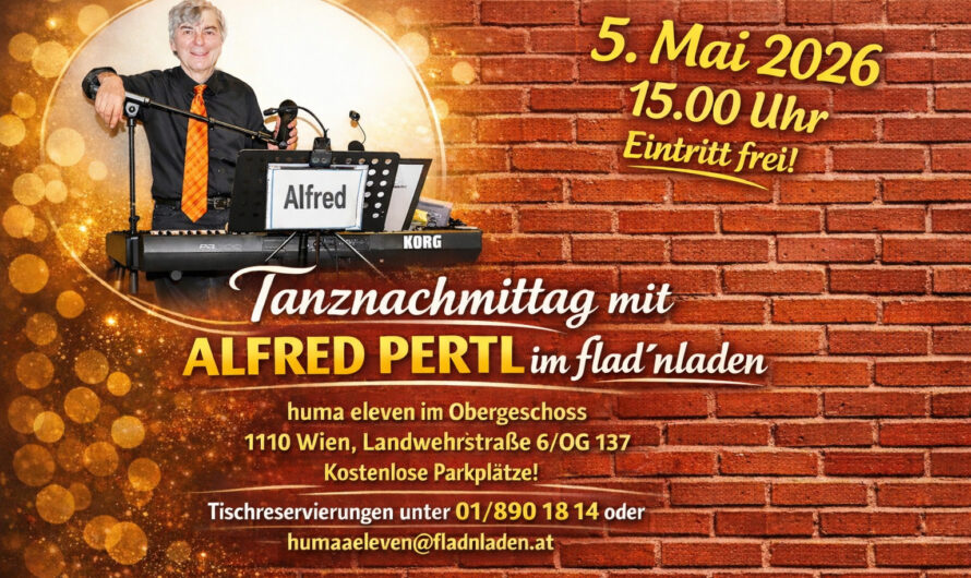 Ankündigung: Tanznachmittag im flad’nladen im huma eleven am 5. Mai 2026 ab 15.00 Uhr