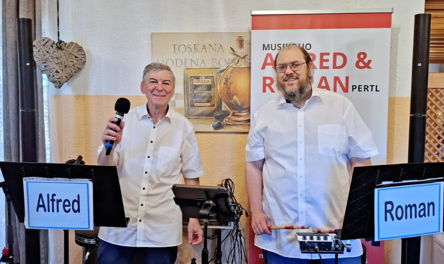 Rückblick: Alfred und Roman Pertl bei einer privaten Feier beim Barbaraheurigen in Göllersdorf – und eine besondere Ehrung für uns!